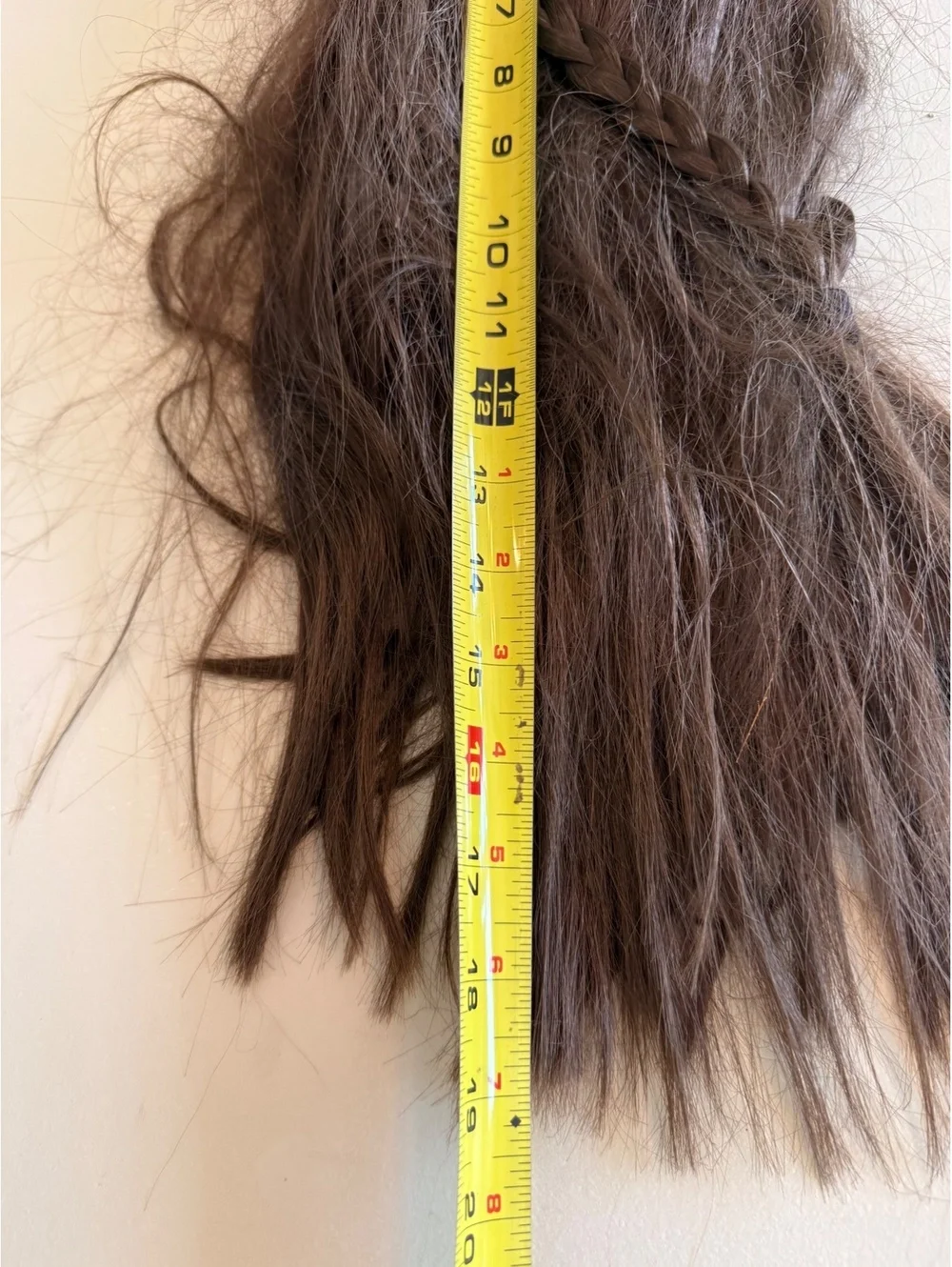 Brown Synthetic wig with Braided Detail #halloween #costume